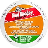 Mad Monkey Single Serve Coffee Capsules, Midtown Medium, 100% Arabica Medium Roast, Compatible with Keurig K-Cup Brewers, 48 