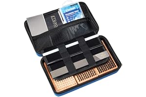 XCMAN Ski and Snowboard Waxing and Tuning Kit with Wax Brush Bag for Traveling and Storage(Rigid Bag with Tuning Tools)