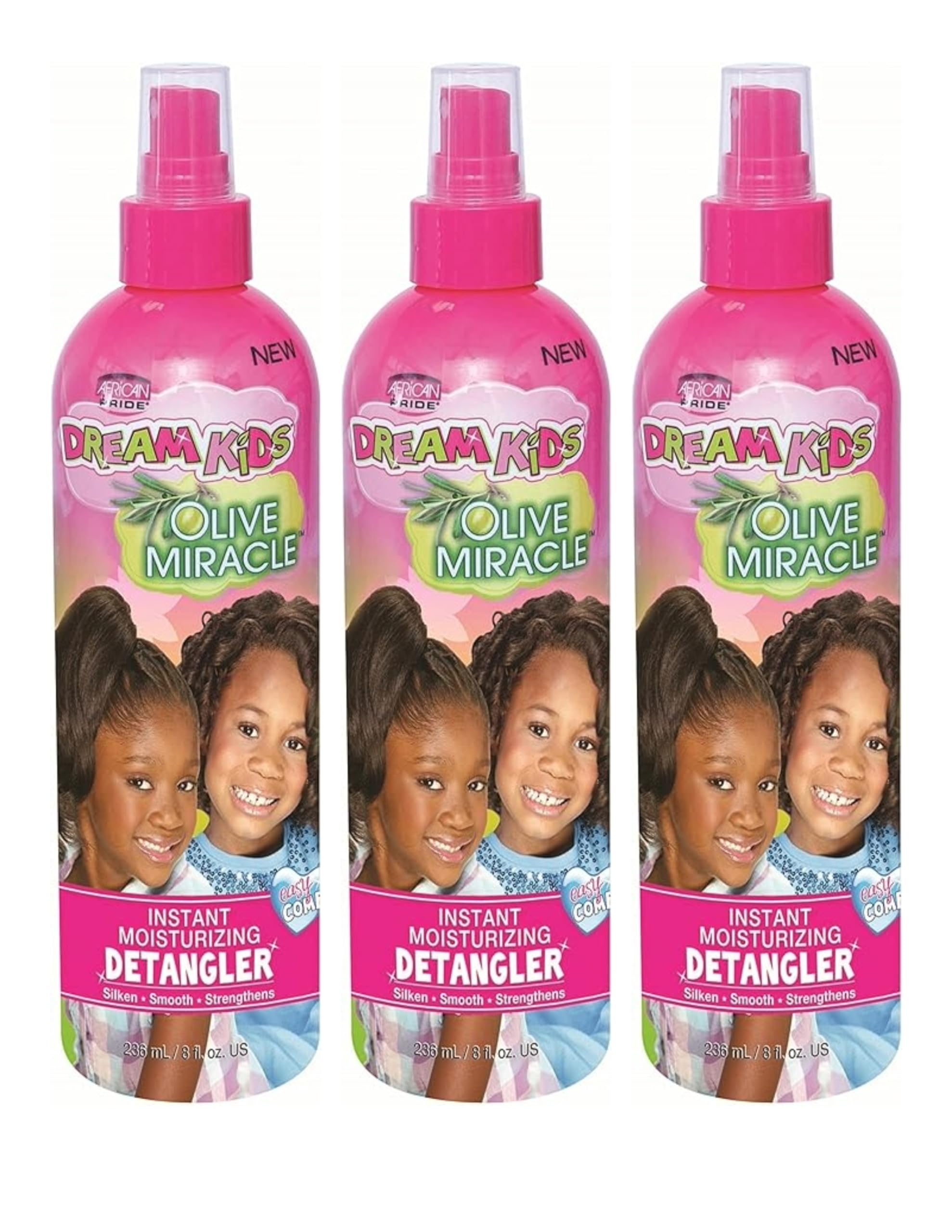 African Pride Dream Kids Olive Miracle Detangler 8oz (3 Pack) by African Pride