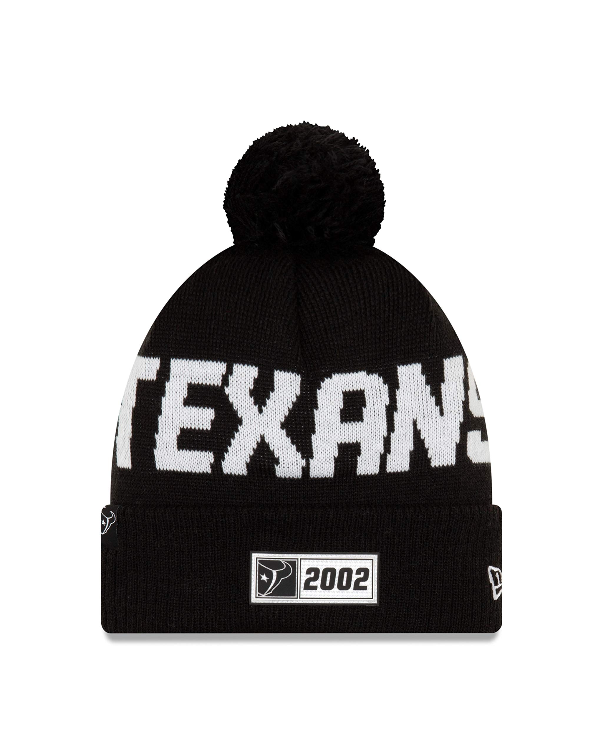 New Era NFL HOUSTON TEXANS Authentic 2019 Sideline Road Black Sport Bobble Knit