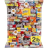 Assorted Chocolate Candy Variety Pack 2 LB Bulk Bag, 90 Ct Fun Size Mix | Individually Wrapped Milk &amp; Dark Chocolate, Peanut Butter Cups, Wafers - for Goodie Bags, Parties, Office Snacks &amp; Gifting