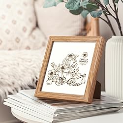 6x6 Picture Frames, Solid White Oak Wood Frame 6 x