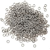 600 Pcs 304 Stainless Steel Jump Rings,6MM Open/Close O Rings,Loop Contactors for Jewelry Making,DIY Crafts, Industrial Repair 1MM Thickness (18 Gauge)