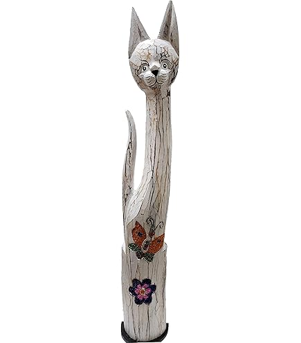 Amazon.com: Stoneage Arts Assorted Wooden Cats with Varying