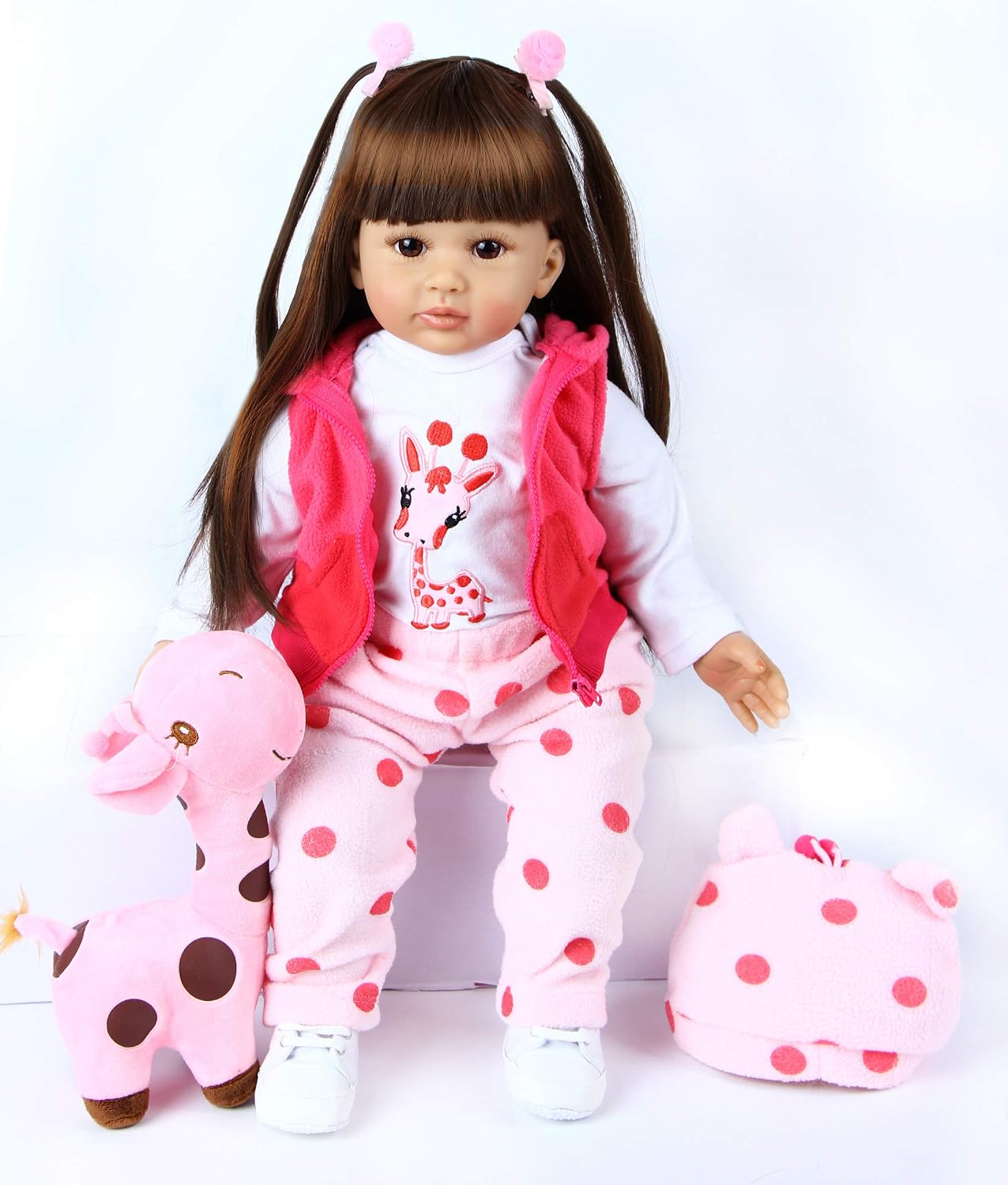 ZIYIUI Reborn Dolls Toddler 24 inch 60cm Realistic Baby Dolls Soft Silicone Vinyl Weighted Cloth Body Lifelike Reborn Babies Girls - Image 5