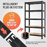 Monzana 5 Tier Heavy Duty Garage Shelving Unit 180x90x40cm Galvanised Steel view 4