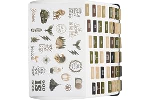 BLIEVE- Bible Tabs with Stickers Included, Laminated Bible Tabs for Women and Men, Bible Accessories and Bible Study Supplies, Bible Book Tabs and Sticker Labels Designed for Bibles (Cammo)
