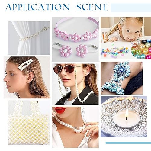 PH PandaHall 4mm Glass Pearl Beads, 1000pcs White Tiny Satin