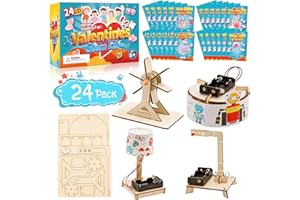 GIAKAN Valentines Day Gifts for Kids - Valentines Day Cards for Kids Classroom - 24 Pcs Science Kits - Valentine Exchange Cards for Girls Boys Party Favor School Class Classroom Party Favors