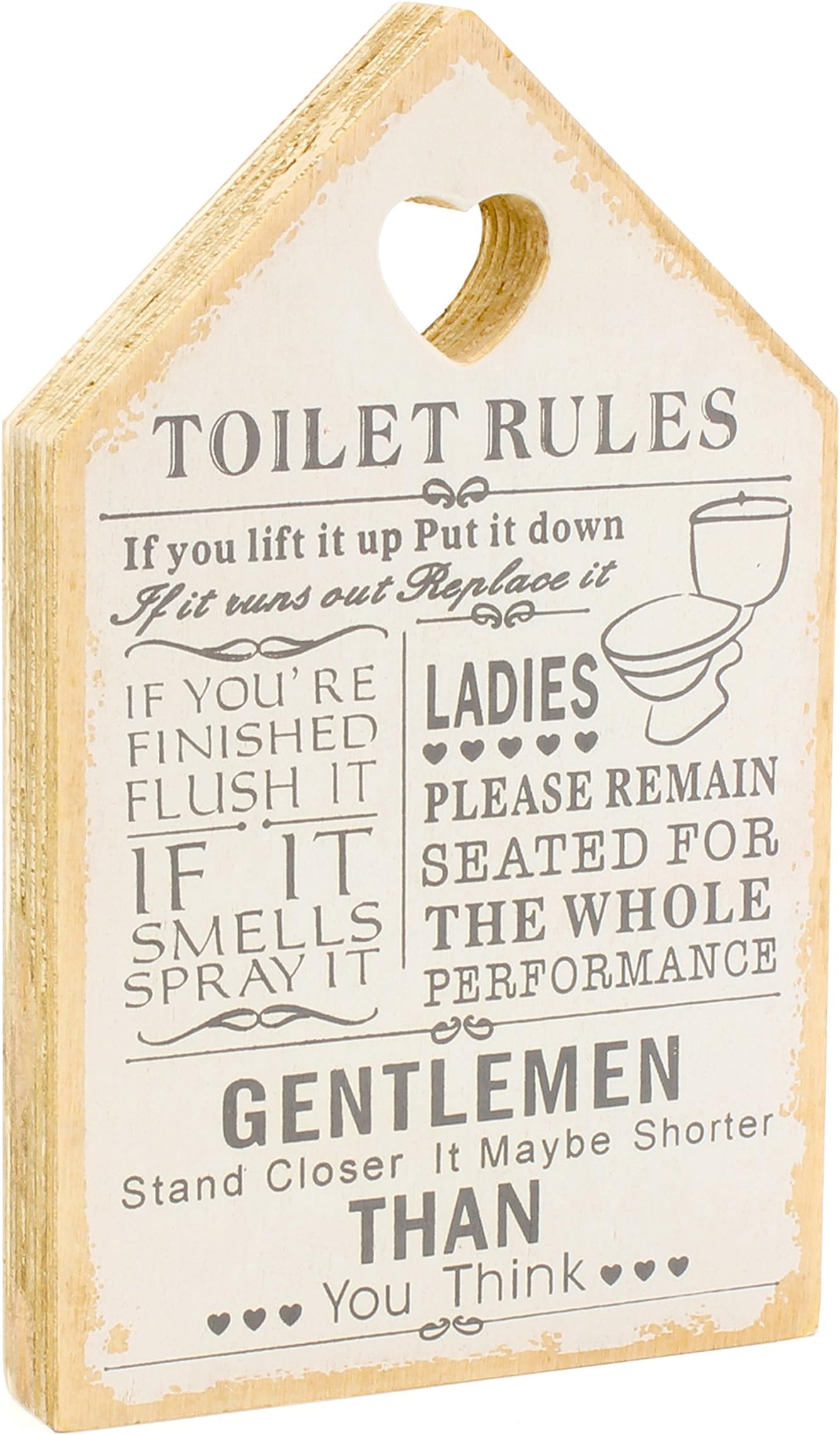 Home Plaque Toilet Rules