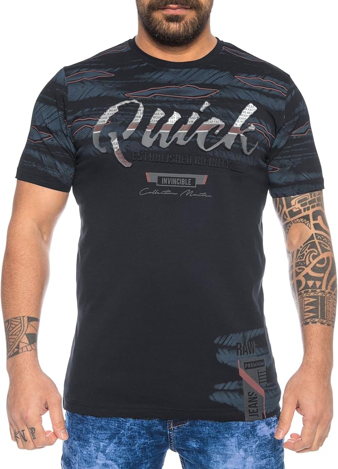 Men's TShirts Unusual Front Print Words Fashionable Cool Print Shirt