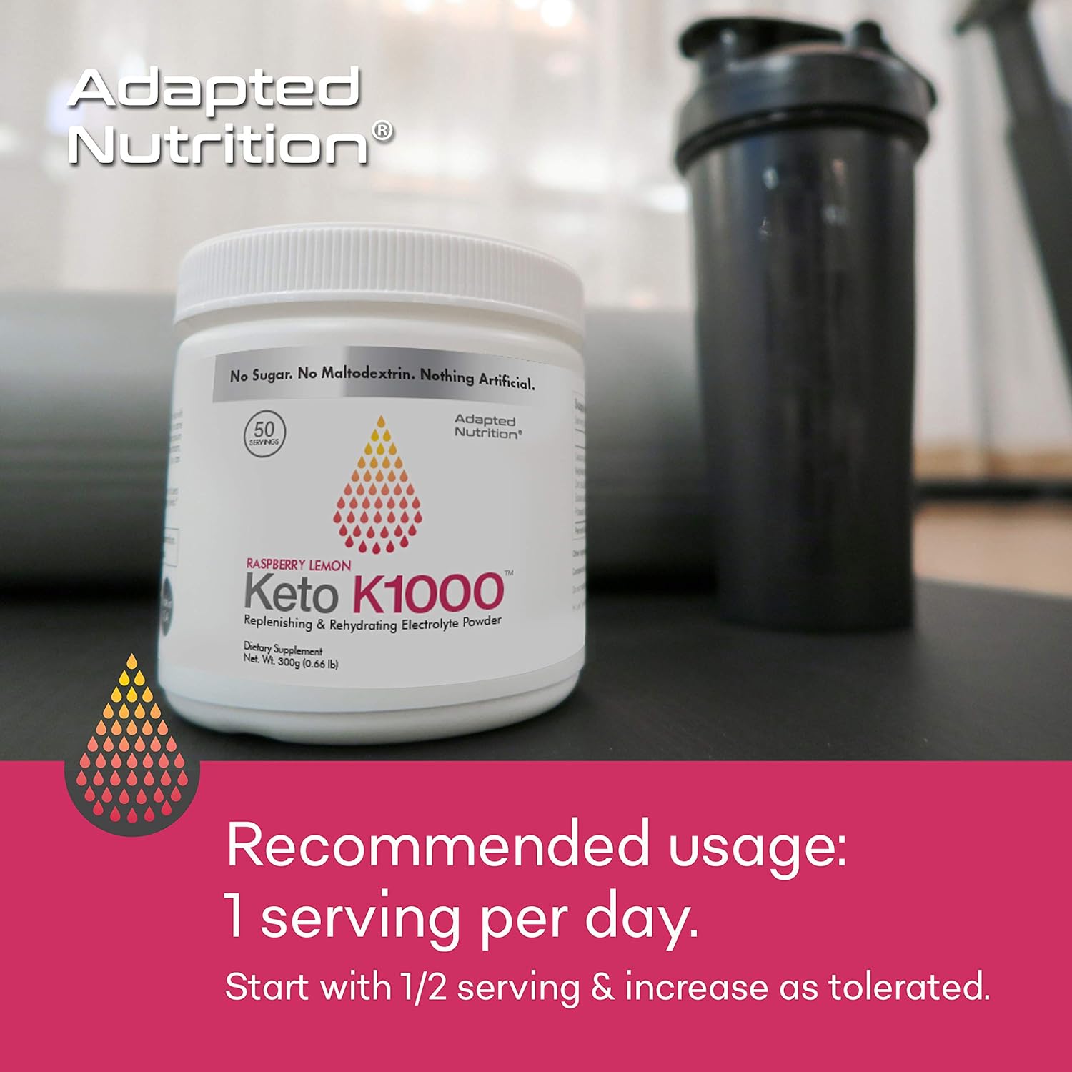 Keto K1000 Electrolyte Powder | Boost Energy & Beat Leg Cramps | No Maltodextrin or Sugar | No Ingredients from China | Amazing Raspberry Lemon | 50 Servings: Health & Personal Care