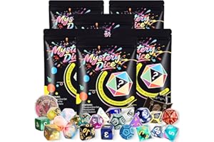 Coyeekn Mystery Dice Set, DND Dice Set of 7 Polyhedral Dice - 1 in 10 Chance to Get Legendary Dice, Dice Goblin, Suitable for