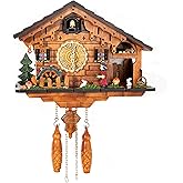 Cuckoopro Handmade Wooden Cuckoo Clock, Quartz Wall Clock, Gift for Family