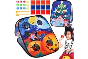 Finditop Gifts for Toddler, 32in Large Bean Bag Toss Game Set with 30pcs, for Christmas Game Family Game Night, Outdoor Toys for Toddlers Ages 2 3 4 5 6 7 Year Old