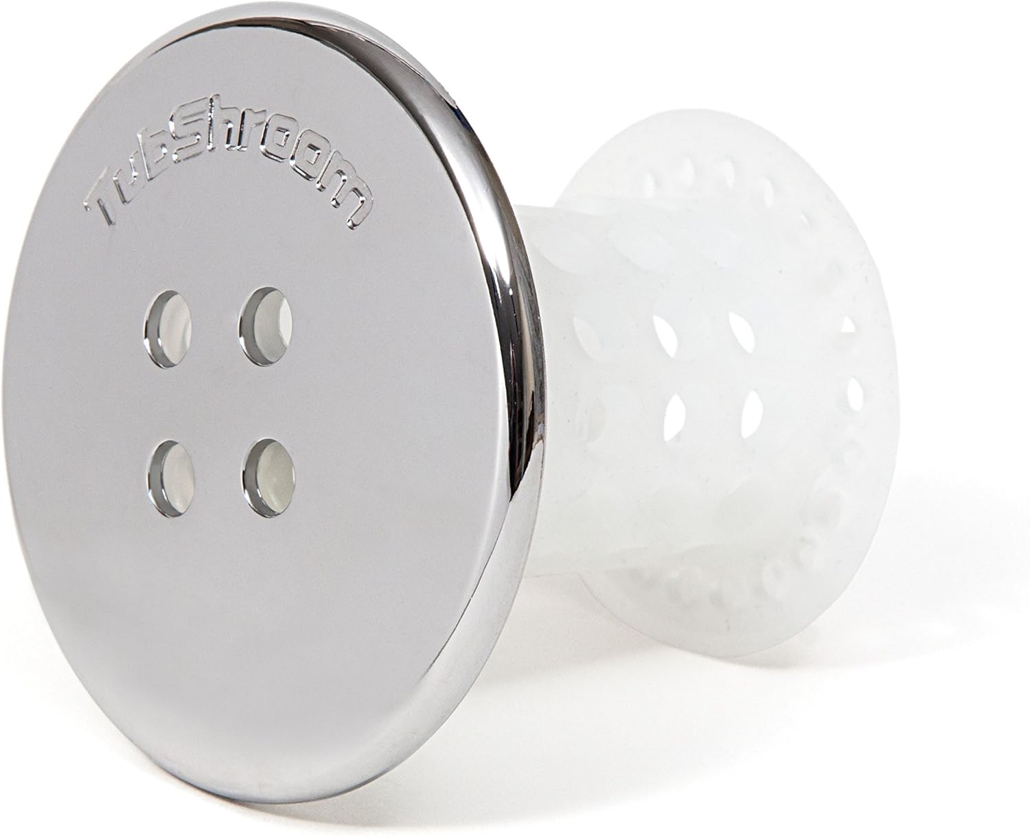 TubShroom Chrome Edition Revolutionary Tub Drain Protector Hair Catcher, Strainer, Snare: Home & Kitchen