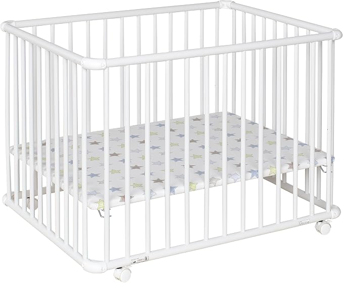 Alianzagestion Com Bebe Puericulture Parcs Bois Ajustable En Hauteur Blanc Geuther Motif Du Fond Mouton 97 X 97 Cm 2233 Parc Belami