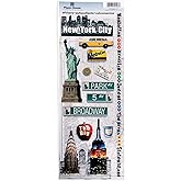 Paper House Productions New York City Cardstock Sticker Sheet for Crafts, Scrapbooking & Collecting - Classic Scenes