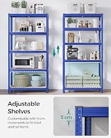 SONGMICS 5-Tier Steel Shelving Unit 875 kg Load 40x90x180 cm Blue GLR040Q01 view 4
