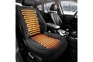 banxye Universal Car Seat Cushion Cover with Lumbar Support & 4H Timer, for Car Truck SUV Van,Car Seat Covers (Driver or Passenger Side)