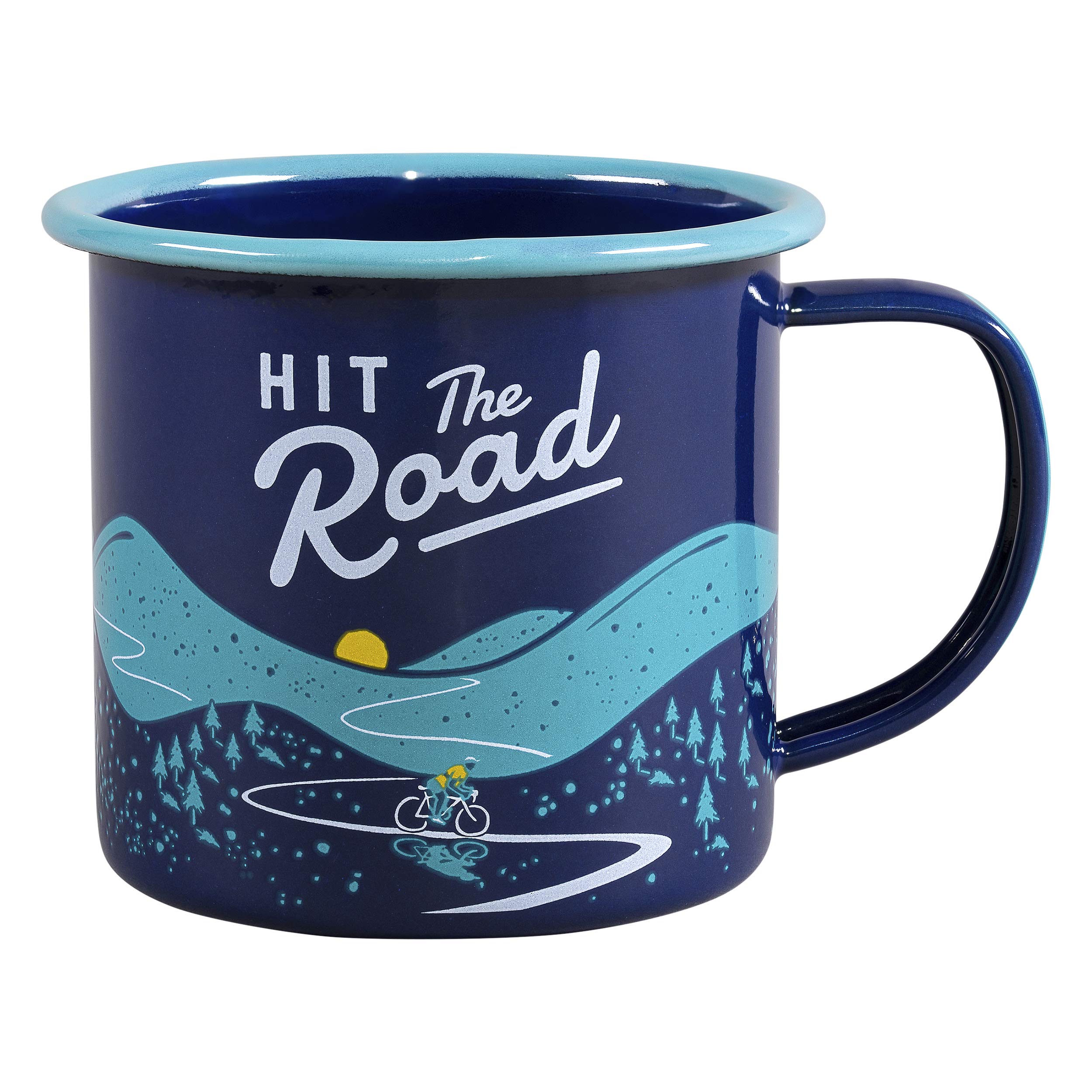 Gentlemen's Hardware GEN322 Enamel Mug Bicyle, Navy