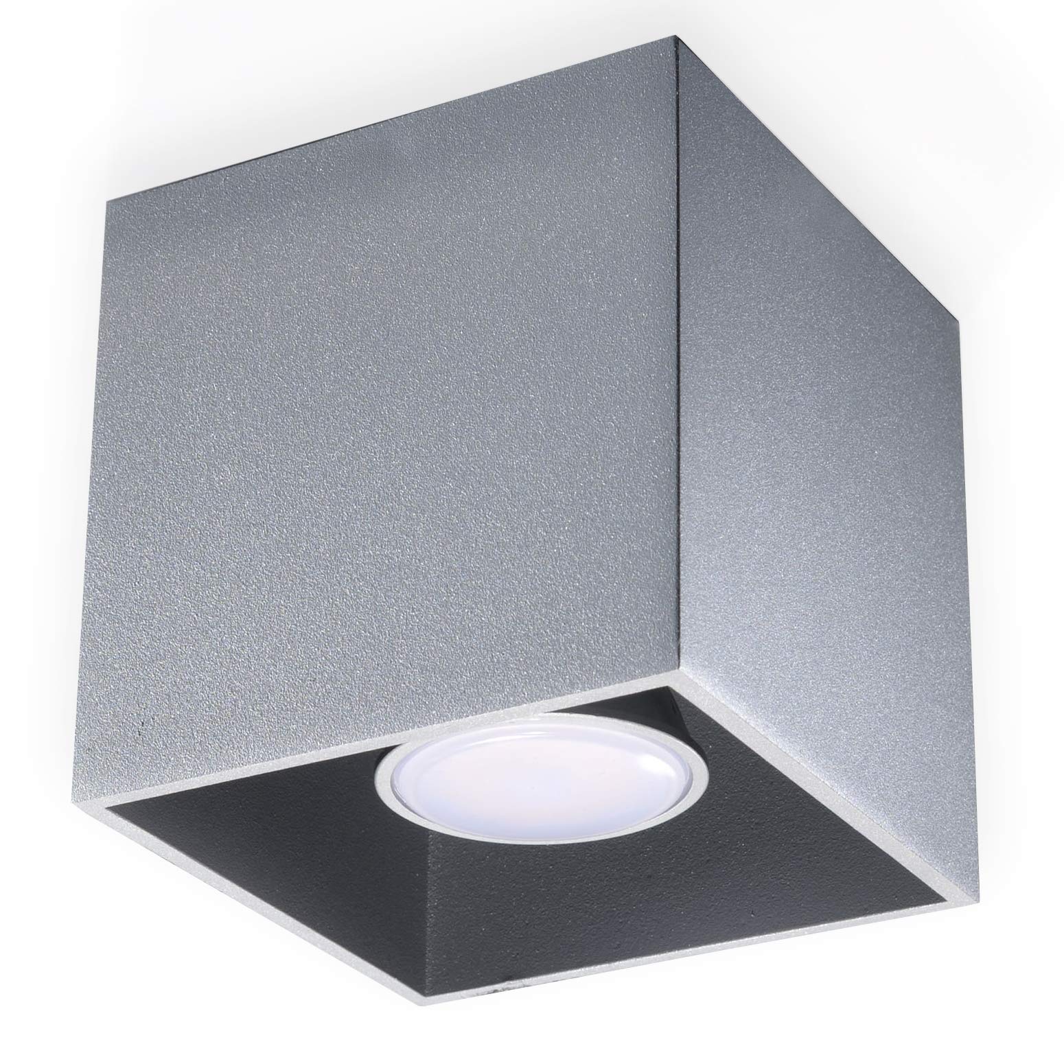 Sollux Lighting Quad 1 Aluminium Plate - Grey