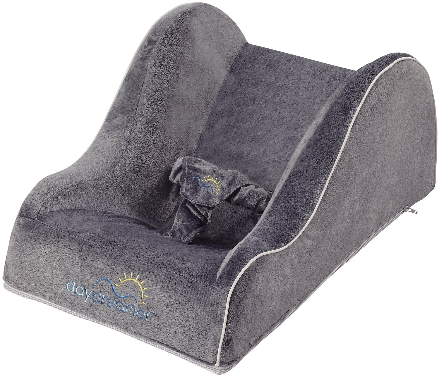 hiccapop Day Dreamer Baby Seat Lounger for Infants, Charcoal Gray