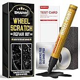 SMAPHY Wheel Scratch Repair Kit, Gloss Black Rim Repair Kit Curb Rash, DIY Alloy Wheel Repair Kit, Car Wheel Rim Scratch Repair Kit, Rim Paint Pen for Wheel Repair, Universal Color Black Wheel Paint (Gloss Black)