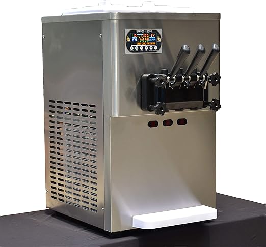 Amazon Com Countertop 3 Flavors Soft Ice Cream Machine Tabletop 2