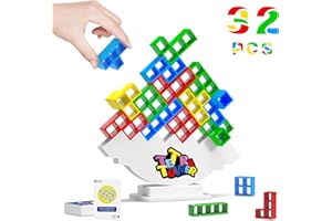 Btolin 32PCS Tetra Tower Game, Balance Stacking Building Tower Game for Kids and Adults, Great for Family Games, Parties Toys, Travel, Birthday Gifts