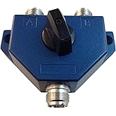 Anteenna TW-102BLUE Interruptor coaxial de 2 posiciones para 144/440MHz HAM CB o HF/VHF/UHF Radio UHF Hembra (SO-239) Conecto