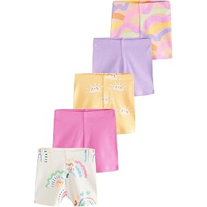 NEXT Girls Ribbed Bike Shorts 5 Pack