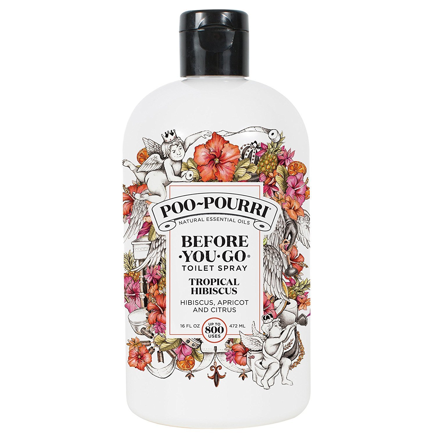 PooPourri BeforeYouGo Toilet Spray 16Ounce Refill Bottle, Original