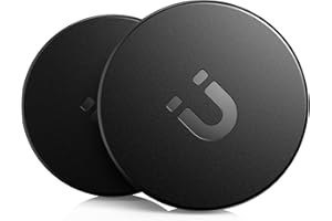 KLEARLOOK MAXIMIZED CLARITY! 2 Pack Ultra Magnetic Air Tag Holder | Sealed from Water | Shatterproof | Minimalist Design | Compatible with Apple AirTag, Extra 3M Tape for Optional Mounting, Air Tag Magnetic Case for Car -Black