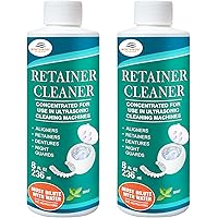 Ultrasonic Retainer Cleaner Solution Concentrate - Ultrasonic Denture Cleaner for Ultrasonic Machines - Cleans Mouthguards, a