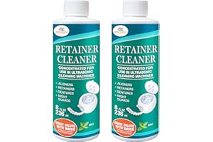 Ultrasonic Retainer Cleaner Solution Concentrate - Ultrasonic Denture Cleaner for Ultrasonic Machines - Cleans Mouthguards, a