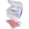 ArtBin 6947ZZ Photo & Craft Organizer Set, Large Box with [5] Plastic Storage Cases Inside, Clear
