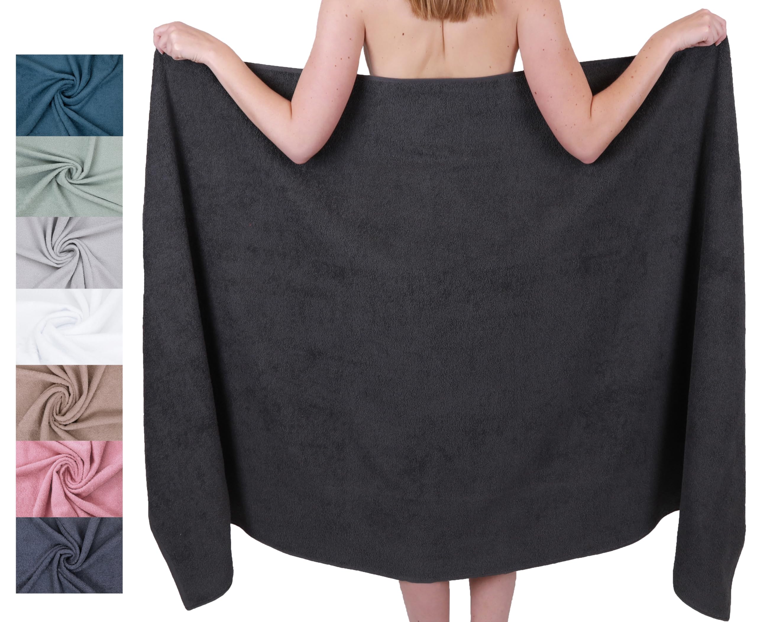 Betz XXL Bath Towel BERLIN 100% Cotton Size 100x200 cm graphite grey