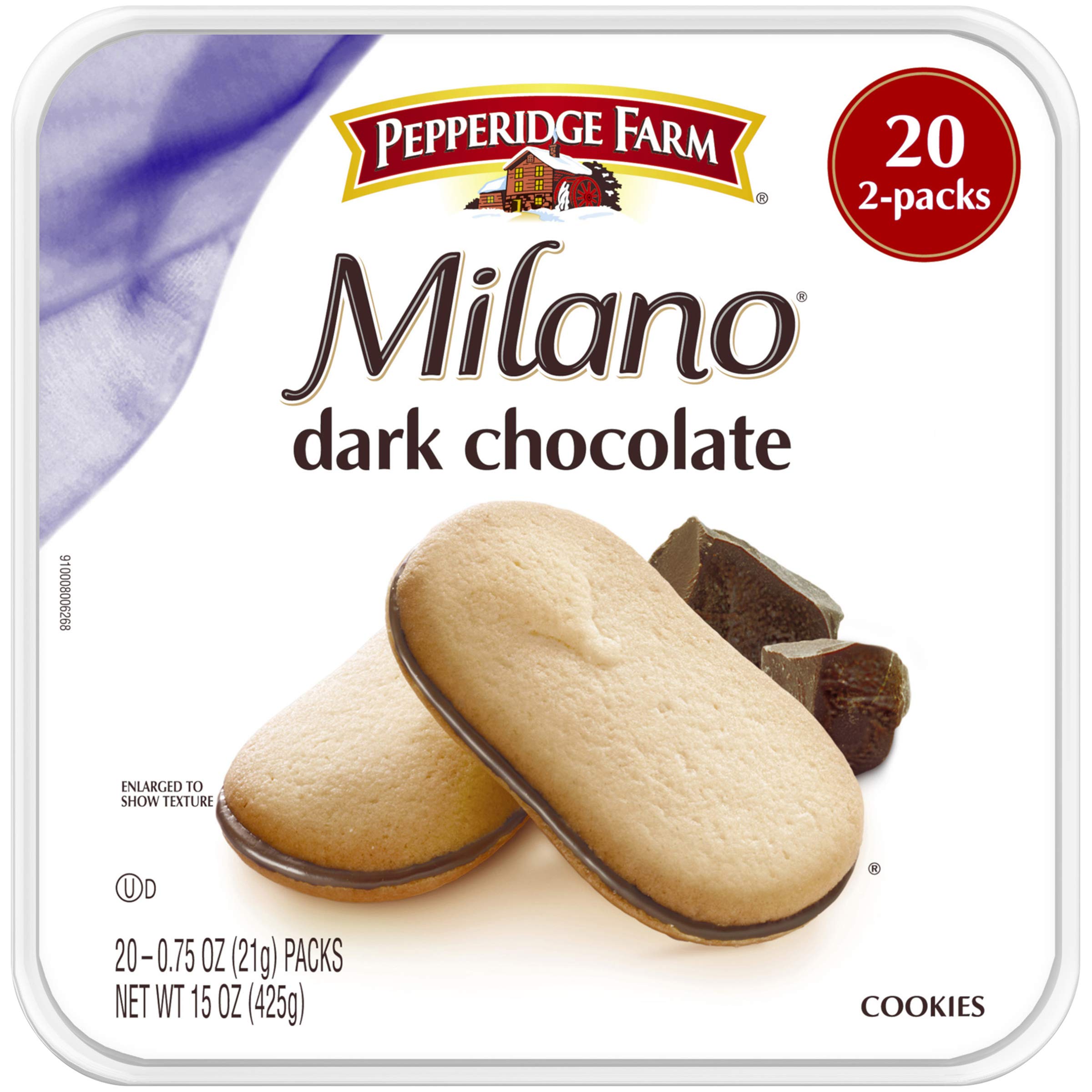 Pepperidge Farm Milano Dark Chocolate Cookies, 15 Ounce Multipack Tub