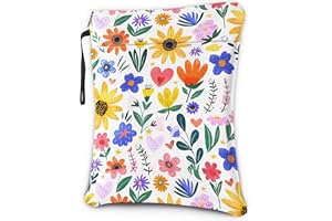 QSLEUNG Book Lover Gift for Flower, Book Sleeve with Zipper, Plants Book Cover Plants for Women Best Friend Sister,Daughter.