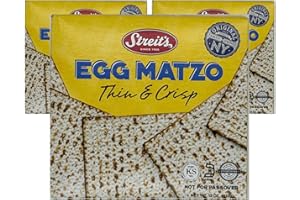 Streit's Egg Matzo - Thin & Crispy, Kosher Certified, Family Owned, Pair with Soups, Spreads & Salads (12oz, Pack of 3)