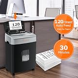 Bonsaii 120-Sheet Auto Feed Micro Cut Shredder C233-B Upgrade 23L 4 Wheels view 2