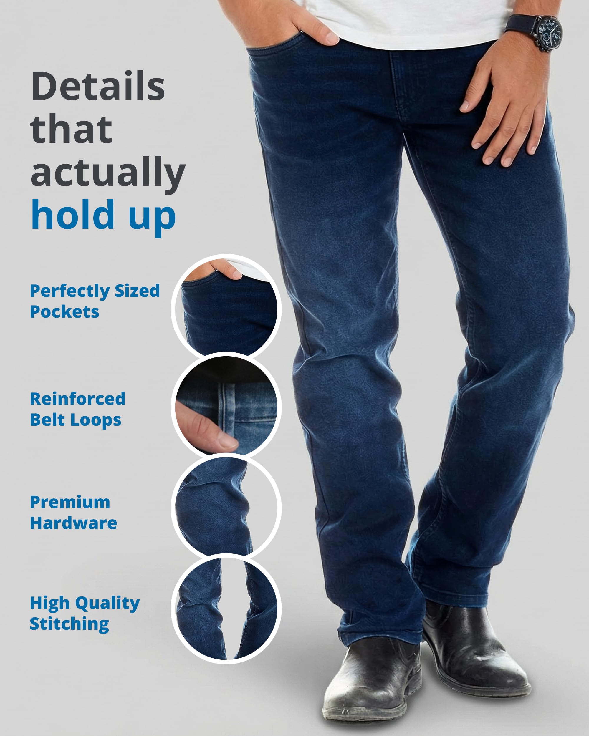 The Perfect Jean TPJ Mens Athletic Fit Jean (Knight - Dark Blue, 34x30)