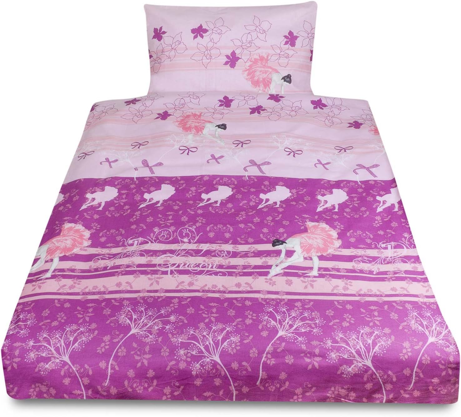 Children's/Babies' Bed Sheet Set 100x135 cm + 40x60 cm 100% Cotton in 5 Cute Designs Ballerina