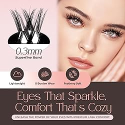 LASHVIEW Cluster Lashes 168pcs D Curl DIY Cluster