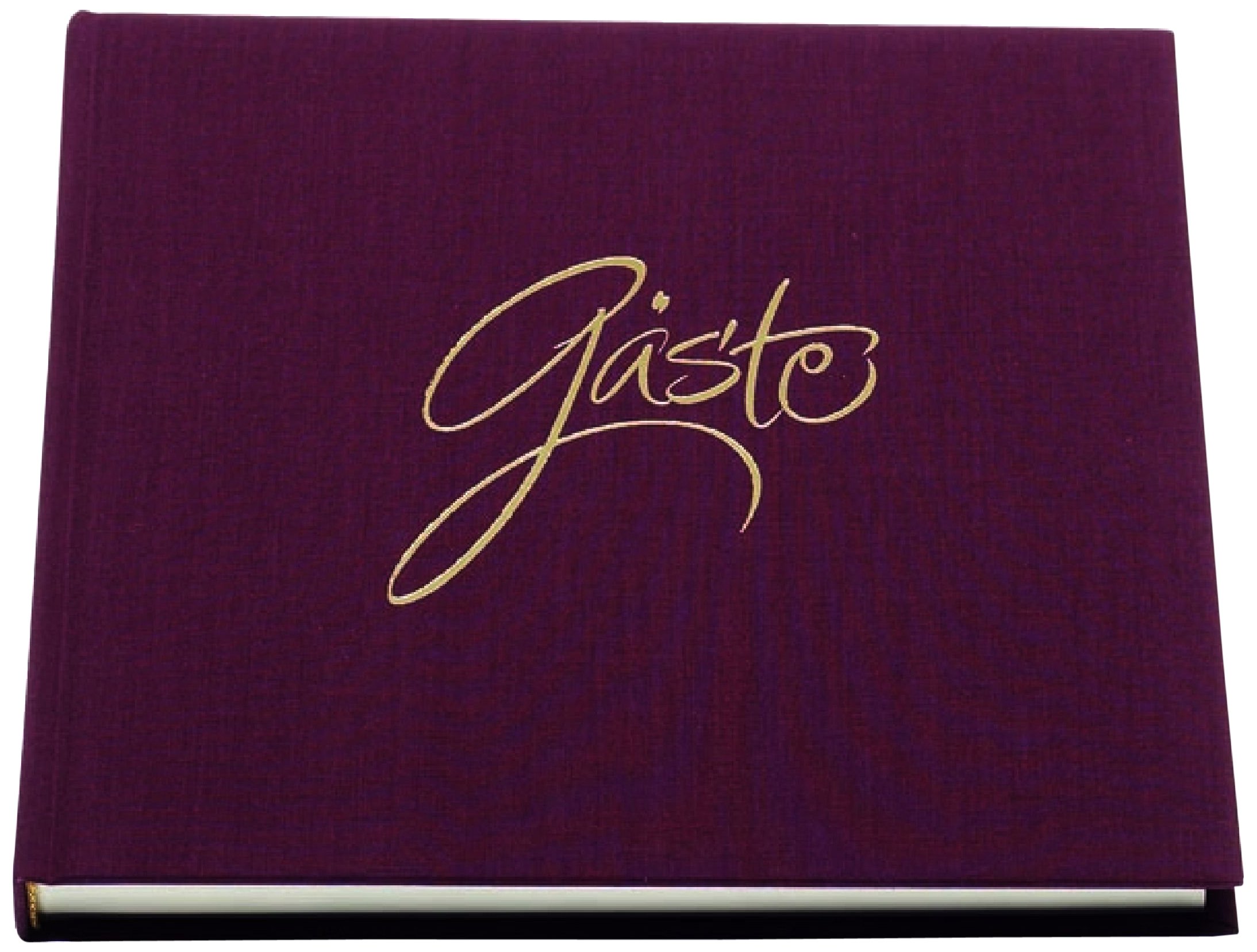 Rössler Papier Forever 18781002724 Guest Book 192 Pages, Size: 21 x 21 cm, Aubergine/Red