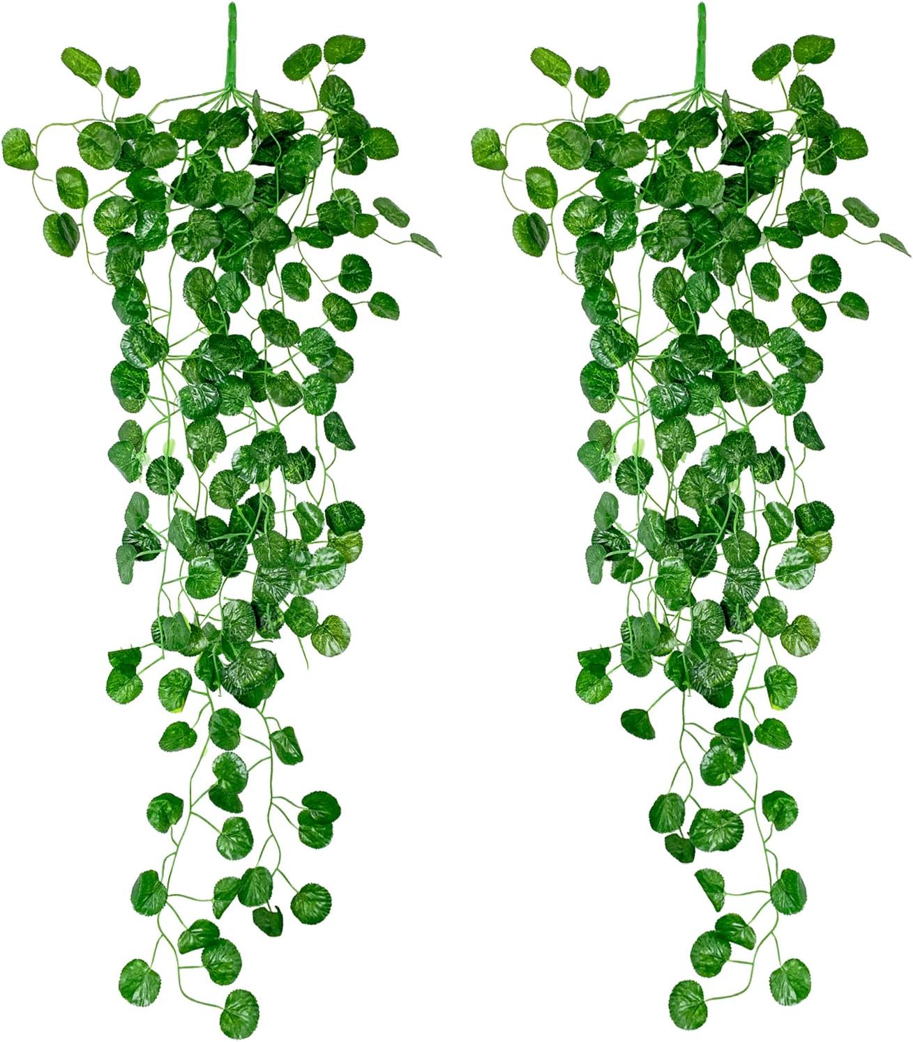 Yatim 90 cm Boston Ivy Vine Artificial Plants Greeny Chain Wall Hanging Leaves for Home Room Garden Wedding Garland Outside Decoration Pack of 2