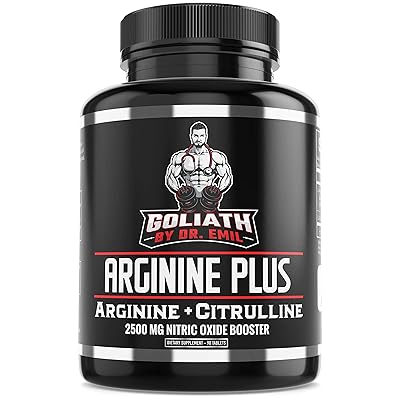 Dr. Emil's ARGININE Plus - L Arginine + L Citrulline - 2500 MG High Dose NO Booster Tablets - Nitric Oxide Supplement for Muscle, Pump and Heart Health (Arginine AAKG and Citrulline Malate 2:1)