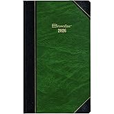 Brownline® 2026 Traditional Daily Planner, Appointment Book, 12 Months, January to December, Sewn Binding, 13.375" x 8", Marb