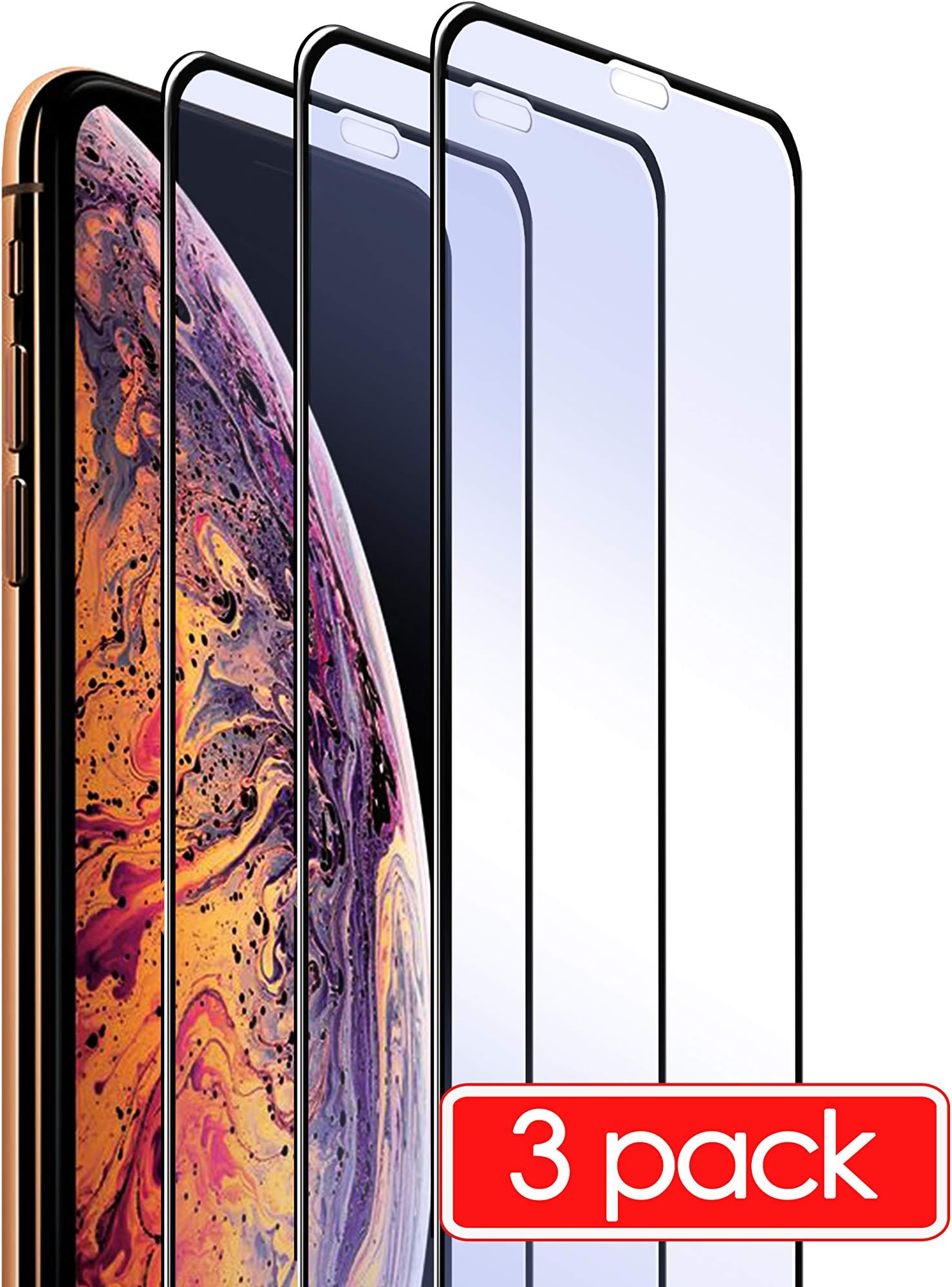 New Super Light Clear HD Screen Protector Film [Ultra-Slim][Anti-Knock][Touch Accurate ]- For Both iPhone 11 Pro Max & XS Max 6.5 inch - Bumper Case cover Friendly (3 Pack HD, For iPhone 11 Pro Max & XS Max)